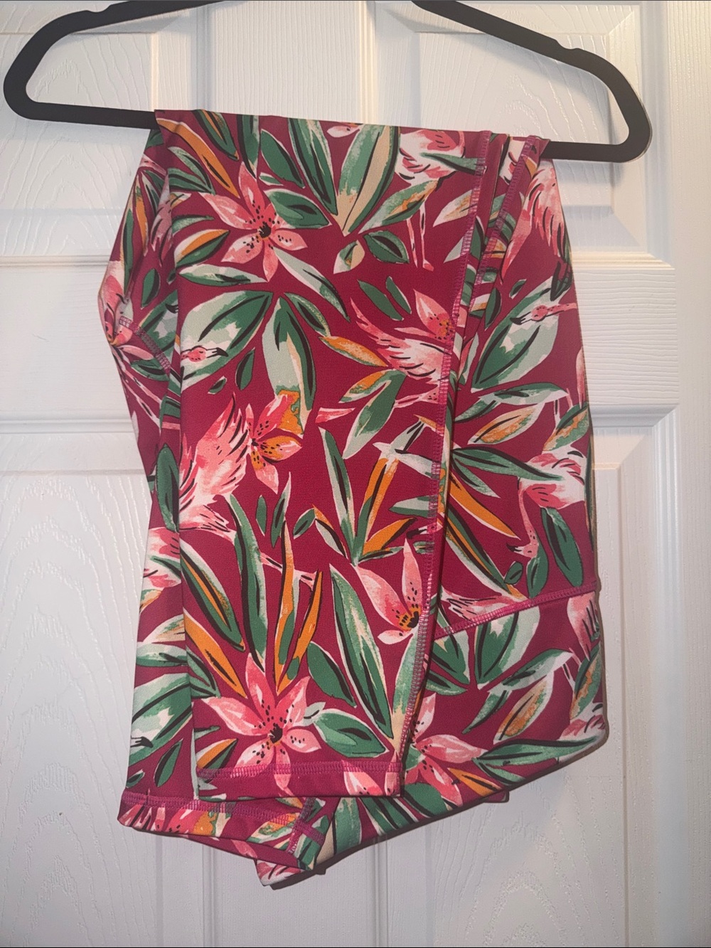 crown & ivy Pink Tropical Floral Swim Top